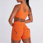 Miami Cargo Shorts with Off Shoulder Crop Top Set