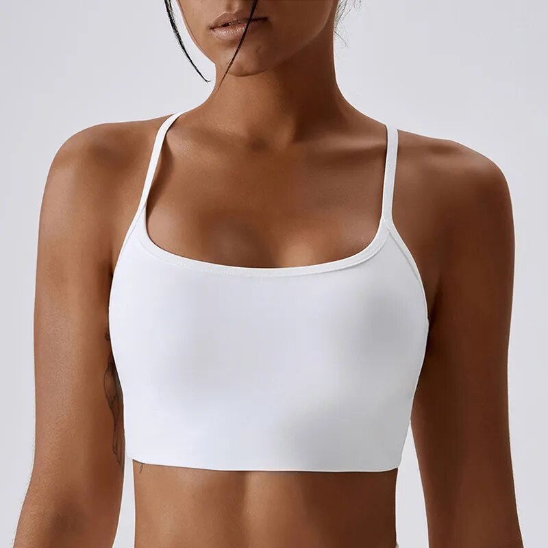 Criss Cross Baller Babe Yoga Bra Top Black
