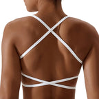 Criss Cross Baller Babe Yoga Bra Top Black