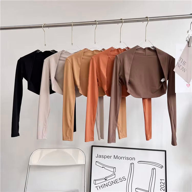 Baller Babe Bolero Long Sleeve Cardigan Jacket Neutrals