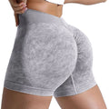 Baller Babe Stonewash V Gym Shorts Grey