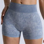 Baller Babe Stonewash V Gym Shorts Black