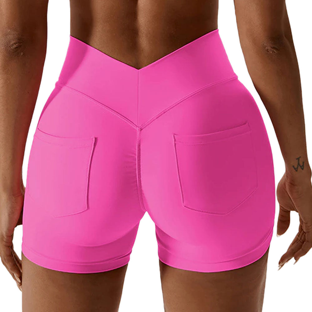 Baller Babe V waist Shorts with Pockets Khaki Green