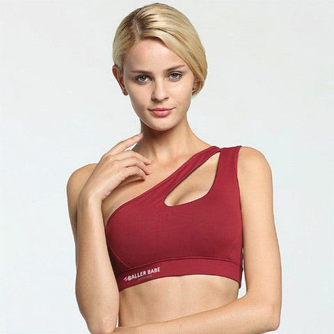Red sport crop top