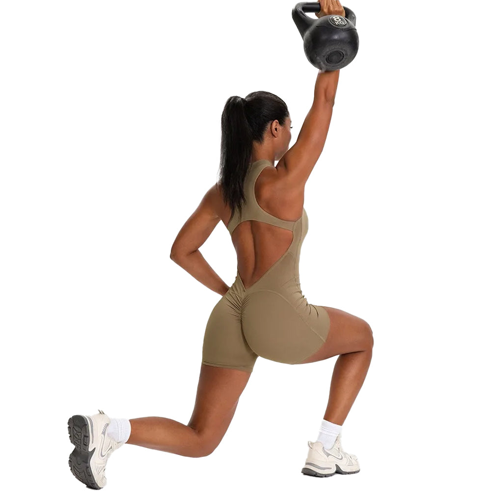 Baller Babe gym Bodysuit with Zip and Pockets
