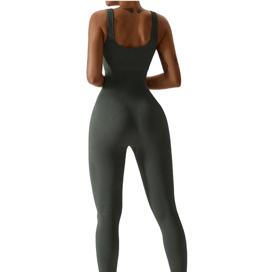 Baller Babe Seamless Bodysuit Ribbed in Khaki