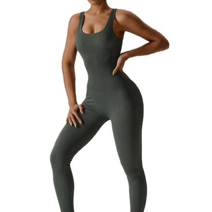 Baller Babe Seamless Bodysuit Ribbed in Khaki