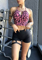 Baller Babe Thigh High Animal Print Leggings - Pink
