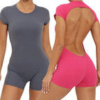 Baller Babe Open Back Training Jumpsuit Shorts