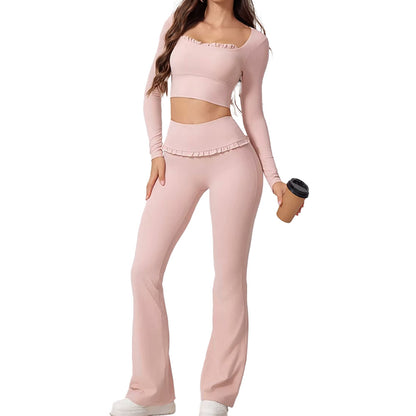 Frilled Bambini Flare Leggings Activewear Set