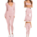 Angelic Wrap Top and Leggings 3PCE Outfit Set