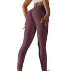 Brazilian Scrunch Leggings with V Back V2 - Plum
