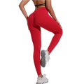 Red Brazilian Scrunch Leggings with V Back