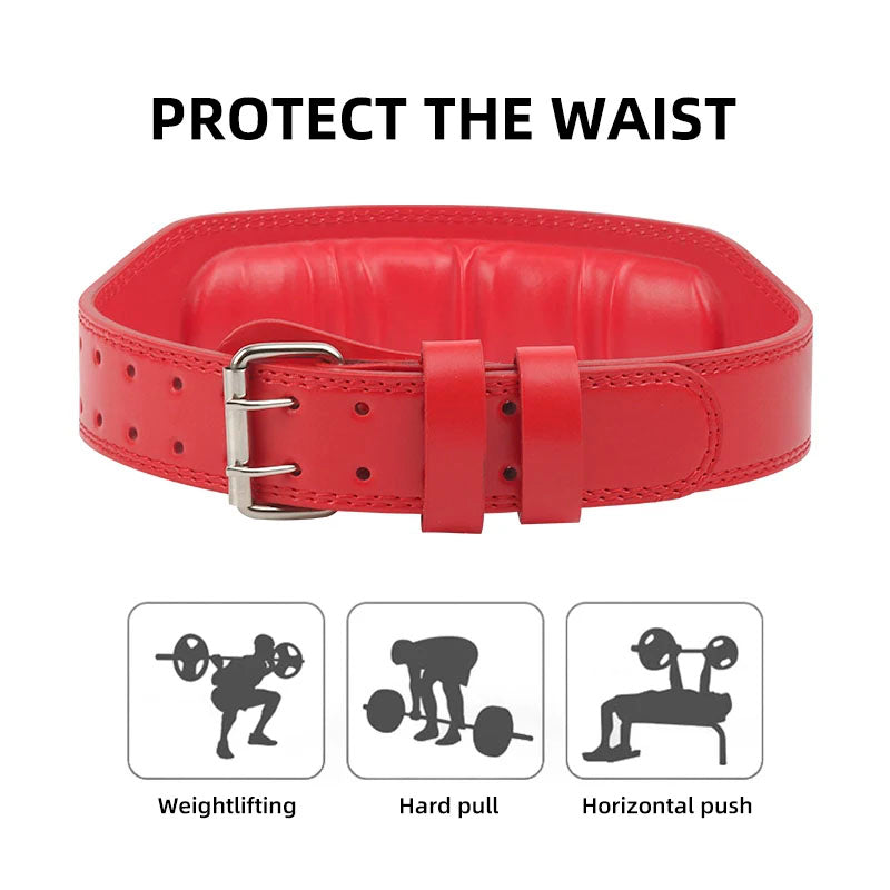 Weight Lifting Belt No Pain No Gain in Red