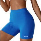 V-Waist Back Seamless Shorts Blue