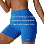 V-Waist Back Seamless Shorts Blue