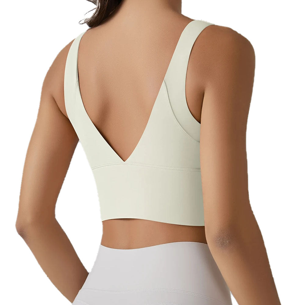 Ivy womens V Back crop top Ivory
