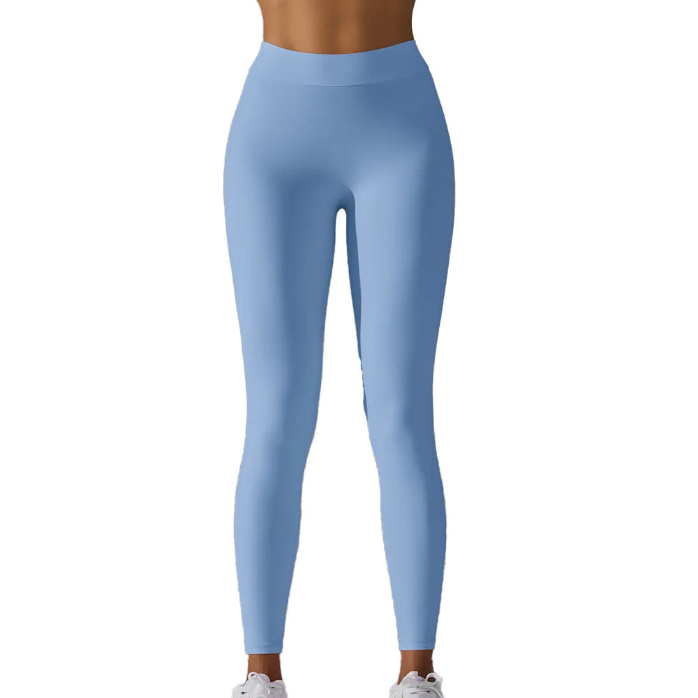 Brazilian Scrunch Leggings with V Back V2 - Sky Blue