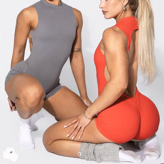 Baller Babe Open Back Training Jumpsuit Shorts V2