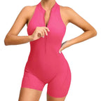 Baller Babe gym Bodysuit with Zip Green