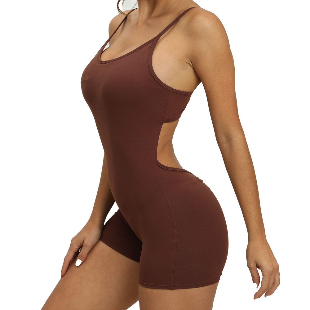 womens brown coffee bodysuit jumpsuit activewear best selling australia