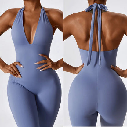 Cleo Flare One Piece Bodysuit Blue