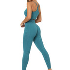 Jaded Womens scrunch Leggings with Top Green/Blue