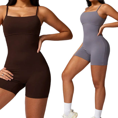 Pump Workout Jumpsuit with open back