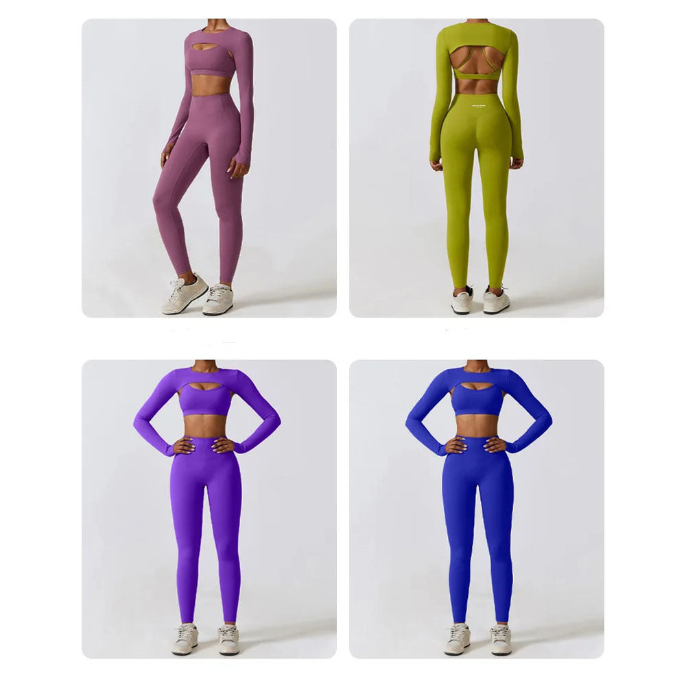 Nikia Leggings with Sports Tops SET of 3