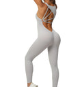 Tiffany Active wear Bodysuit Romper Leggings Grey
