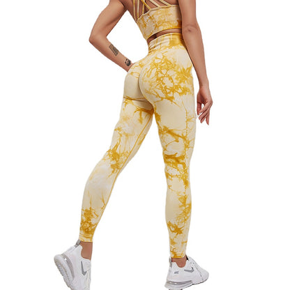 Serenity Tie Dye womens yoga legging and matching crop top