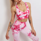 Serenity Tie Dye womens yoga legging and matching crop top