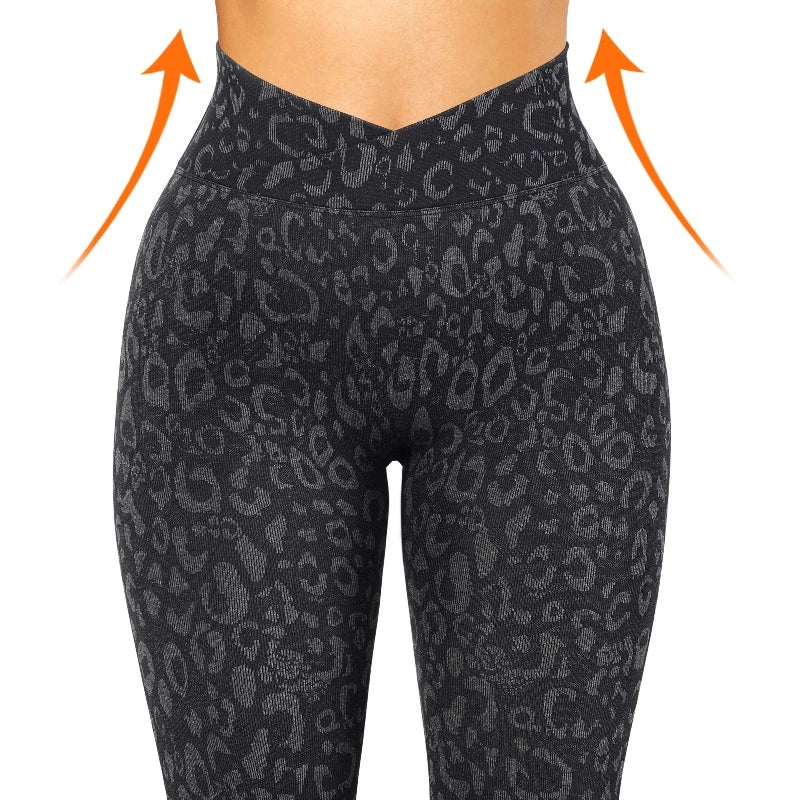 leopard animal print yoga leggings