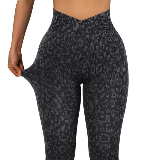 black leopard print leggings