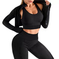 Baller Babe Active Wear Textured Leggings Crop Jacket