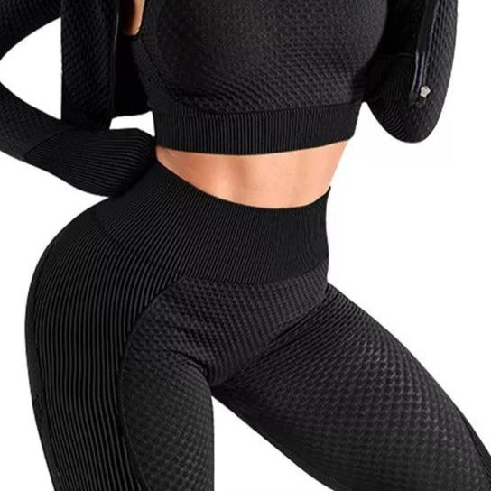 Baller Babe Active Wear Textured Leggings compression tights for workout and yoga