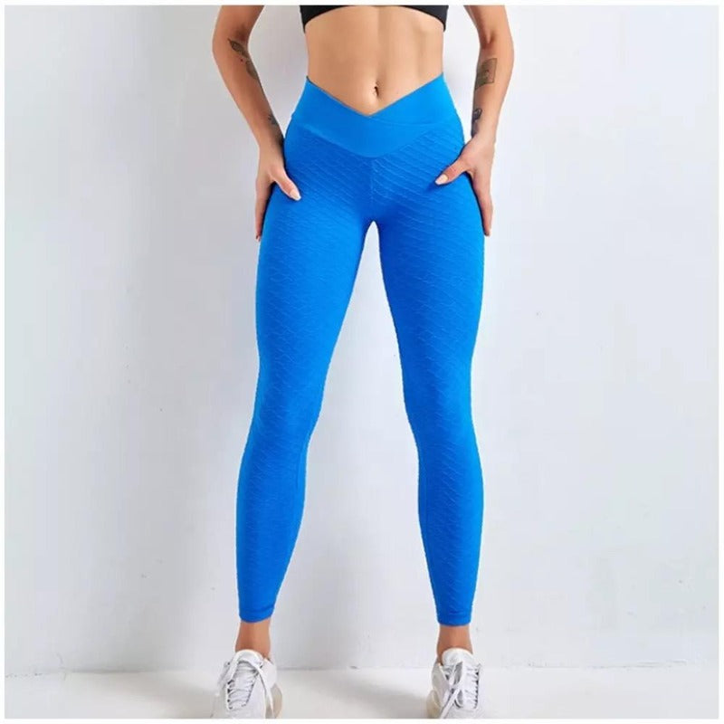 Women in blue activewear leggings by ballerbabe