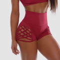 Baller Babe High Waist Shorts Red Wine