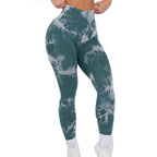 Lightning Marble Scrunch Butt Leggings - Purple