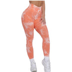 Lightning Marble Scrunch Butt Leggings - Blue
