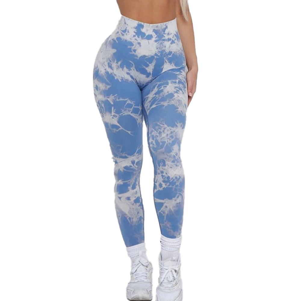 Lightning Marble Scrunch Butt Leggings - Purple