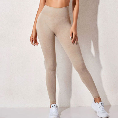RhiRhi Ribbed Brown Leggings