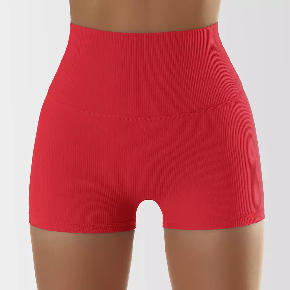 red gym shorts bo-tee style ribbed yoga shorts activewear australia