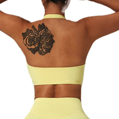 yellow yoga Bralette under sheer or low cut  sports tops