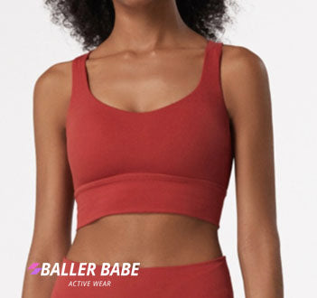 Baller Babe Red Crop Top Lulu Lemon Comp