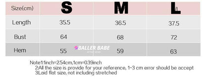 Baller Babe Middi Top with cross back Black