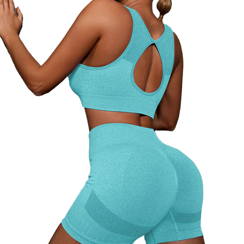 Seamless Mira Crop Top and Shorts Set - 9 Bright Colours