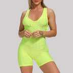 Black Textured Onsie Shorts Bodysuit