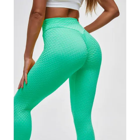 Baller Babe Mint Green Textured Leggings
