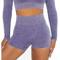 womens seamless workout shorts scrunch butt pink